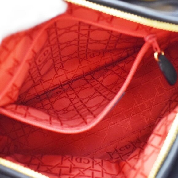 CHRISTIAN DIOR Lady Cannage 2Way Shoulder Hand Bag Suede Leather Black 43KB146 - Picture 13 of 15